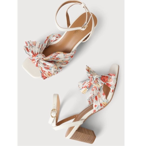 Kensie Shoes - Kensie Kadence Floral Bow Satin Ankle Strap High Heel Sandal